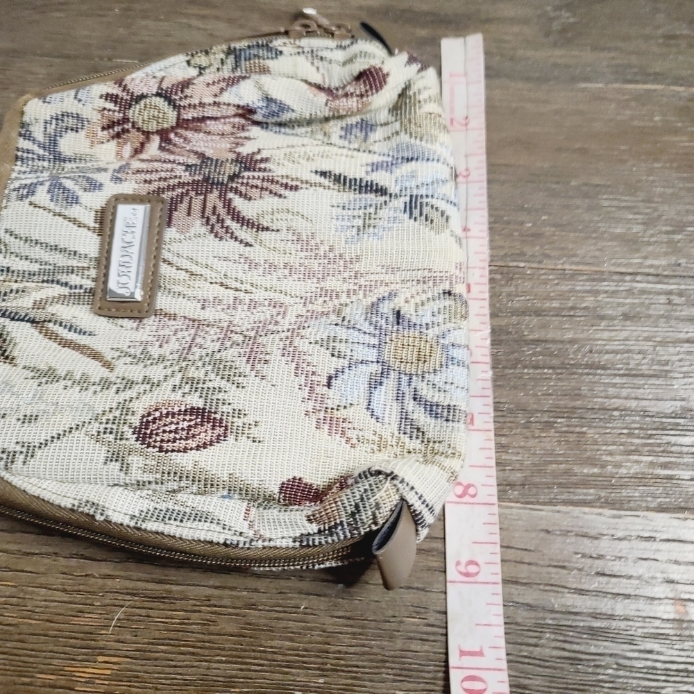Vintage 80s Jordache Tapestry Floral Travel Makeup Pouch - Picture 4 of 10